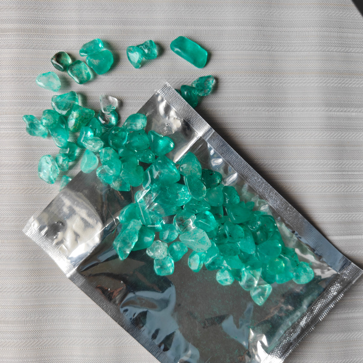 Sea Green Natural Crushed Crystal & Agate Gemstone (150 Grams)