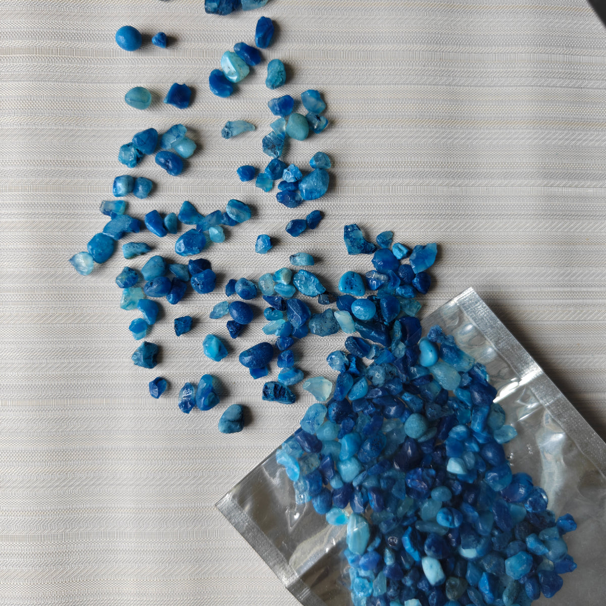 Sapphire Blue Natural Crushed Crystal & Agate Gemstone (150 Grams)