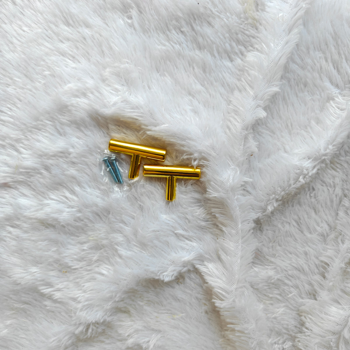 T-Bar Metal Gold Tray Handles (Pair)