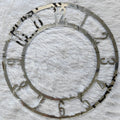 Mirror-Silver Acrylic Arabic Numeral Clock Ring