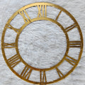 Mirror-Gold Acrylic Roman Numeral Clock Ring