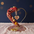 Custom Handcrafted Resin Engagement Ring Platter with Floral Arch