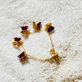 Handcrafted Dual-Tone Resin Butterfly Charm Bracelet