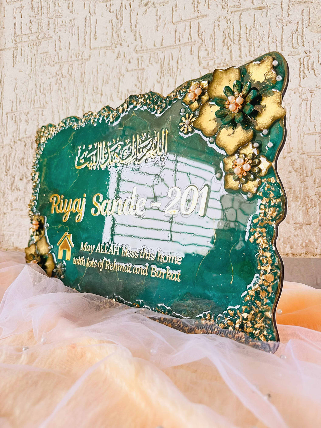 Custom Handcrafted Resin Entrance Name Plates