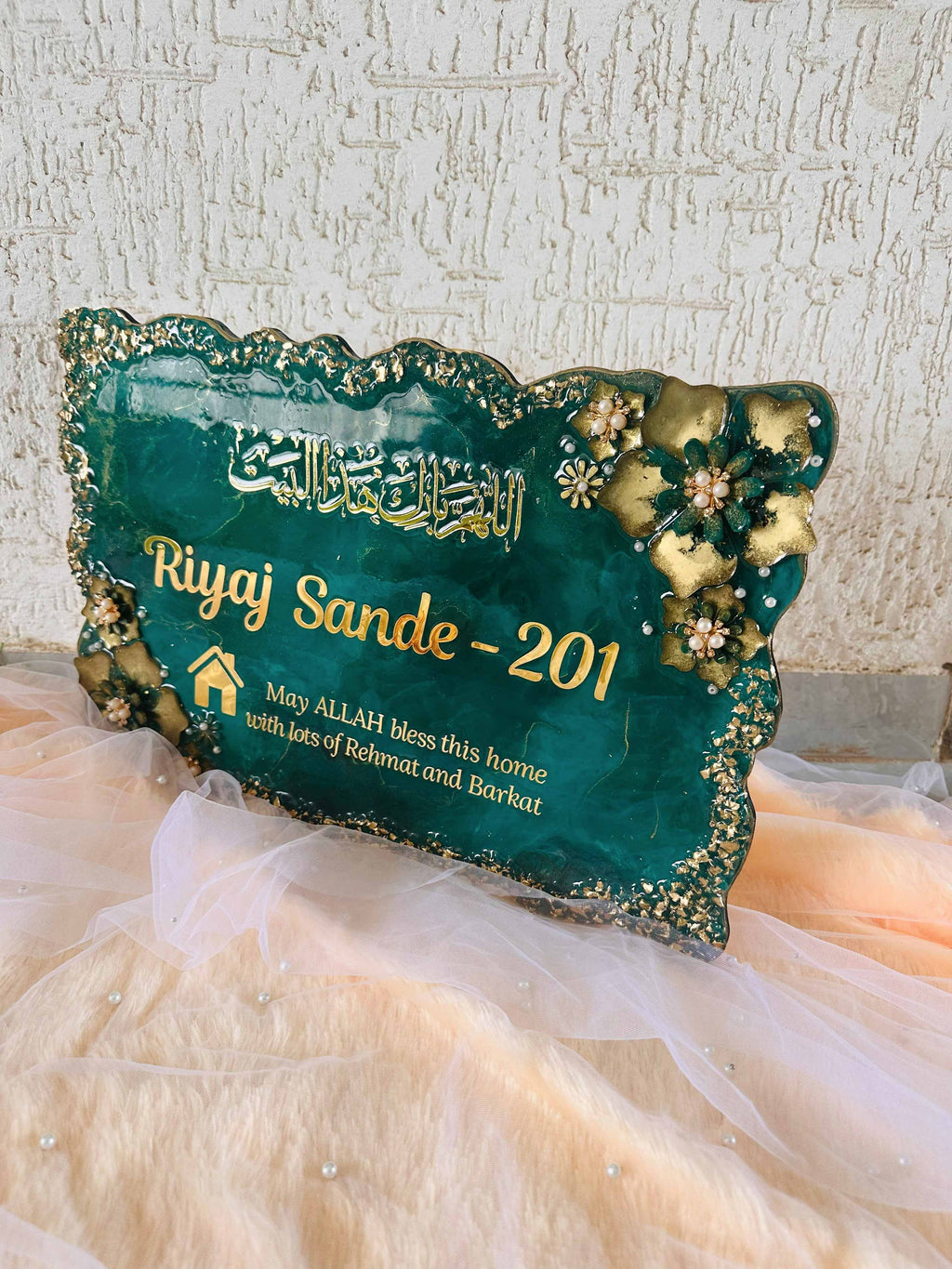 Custom Handcrafted Resin Entrance Name Plates