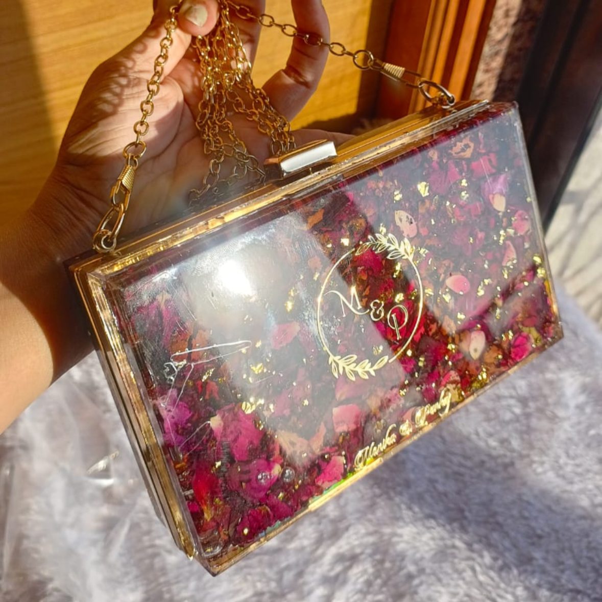 Custom Handcrafted Resin Clutch