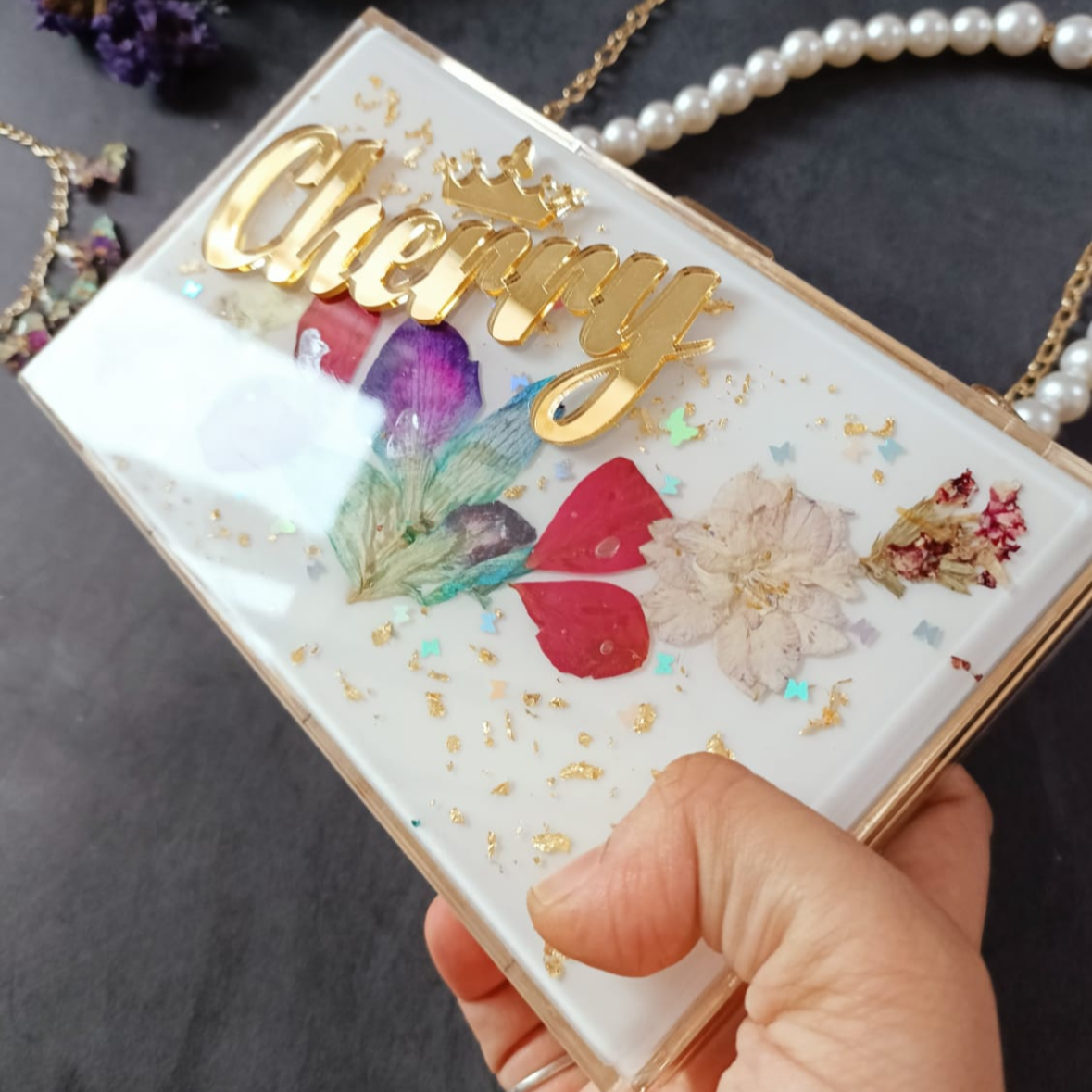 Custom Handcrafted Resin Clutch