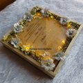 Handcrafted Resin Floral Wedding Invitation Preservation Frame